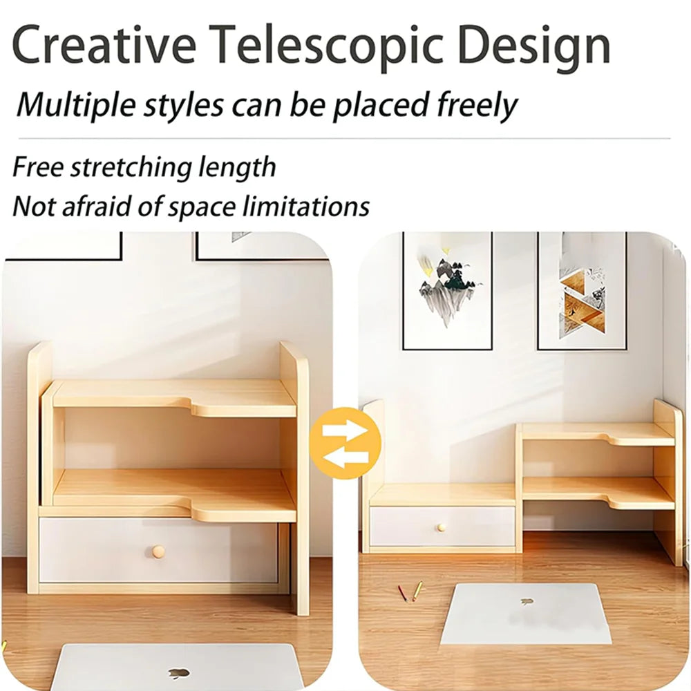 Desk Bookshelf Desktop Shelving Desk Storage Shelf Dormitory Good Learning Desk Multi-layer Small Layer Shelf Layered Shelf