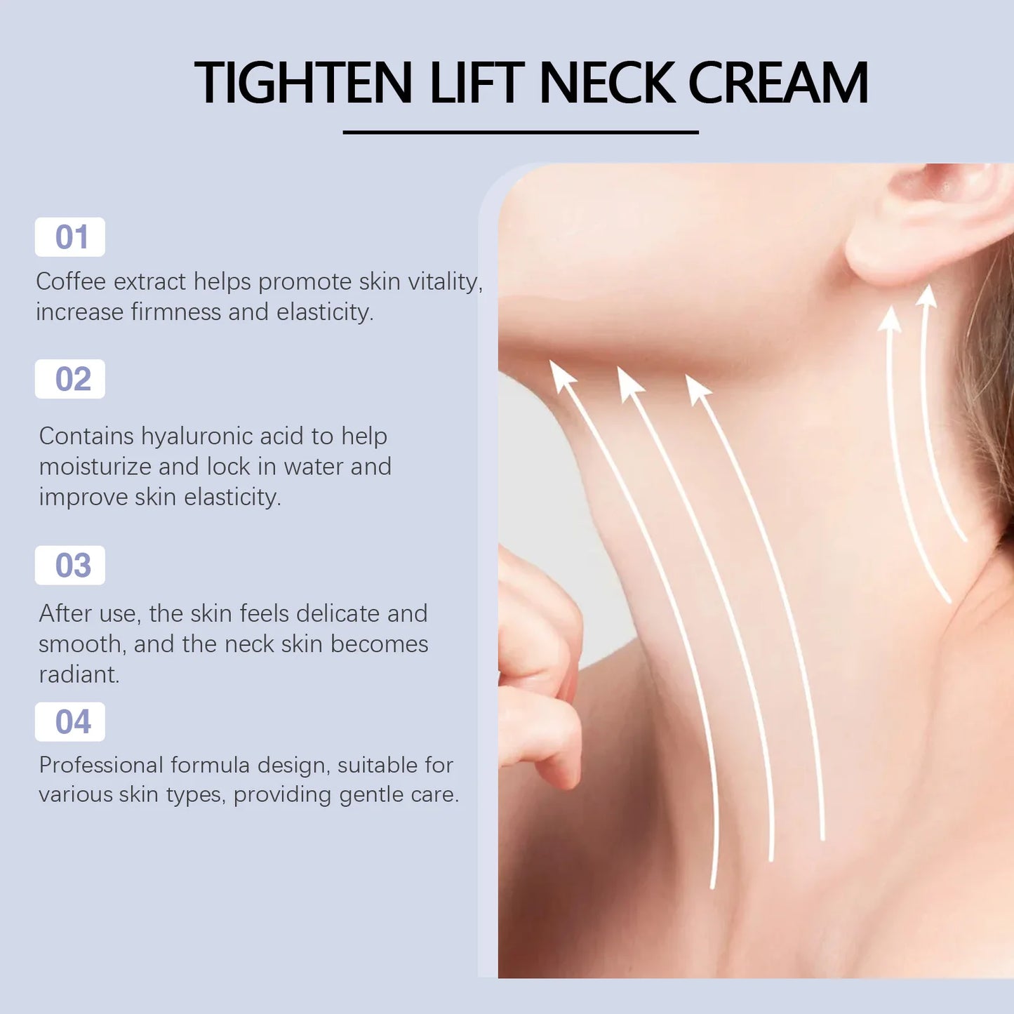Hoygi Neck Care Cream Moisturizing Nourishing Skin Remove Wrinkle Quick Absorbed Non-greasy Firming Lifting Beauty Neck Cream