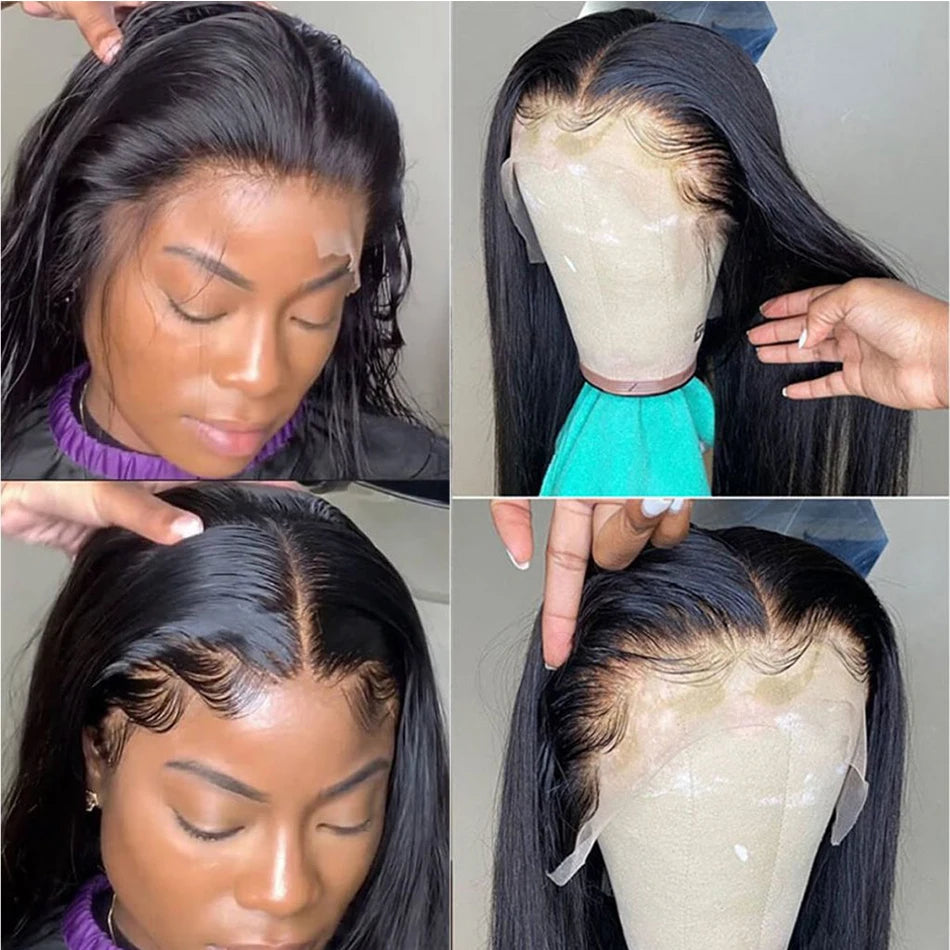 HD Transparent 13x6 Lace Front Human Hair Wig For Women
