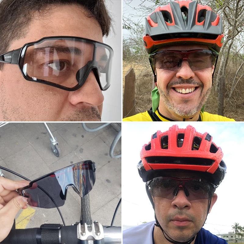 Rockbros Photochromic Cycling Glasses for Men and Women Sports