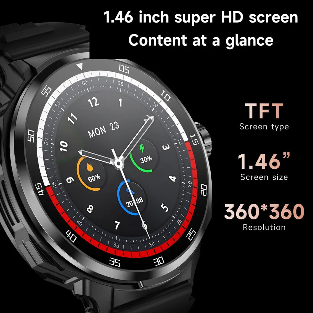 Smart Watch with Built in Earbuds Fitness Tracker for Men Wireless Call NFC Compatible with iPhone Android