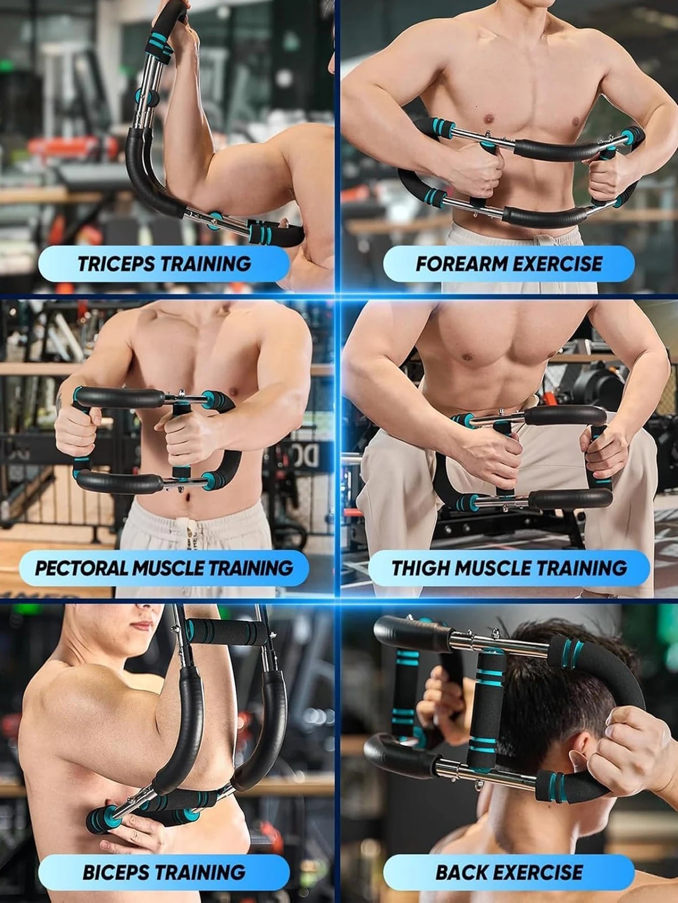 Adjustable Arm Trainer 3 Levels Detachable Chest Training Twister Home Workout Equipment Upper Body Strength Training