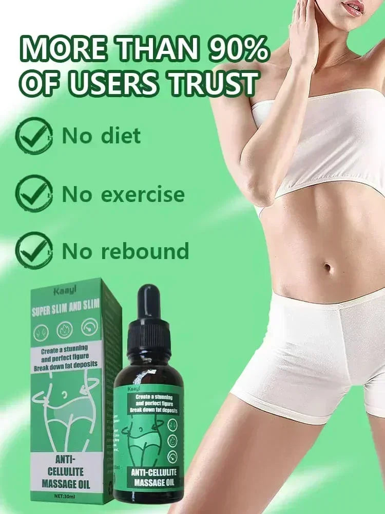 Slim Down & Define Your Waist | Natural Plant Extract Slimming Oil | Fast-Absorbing Relief for Water Weight & Bloating