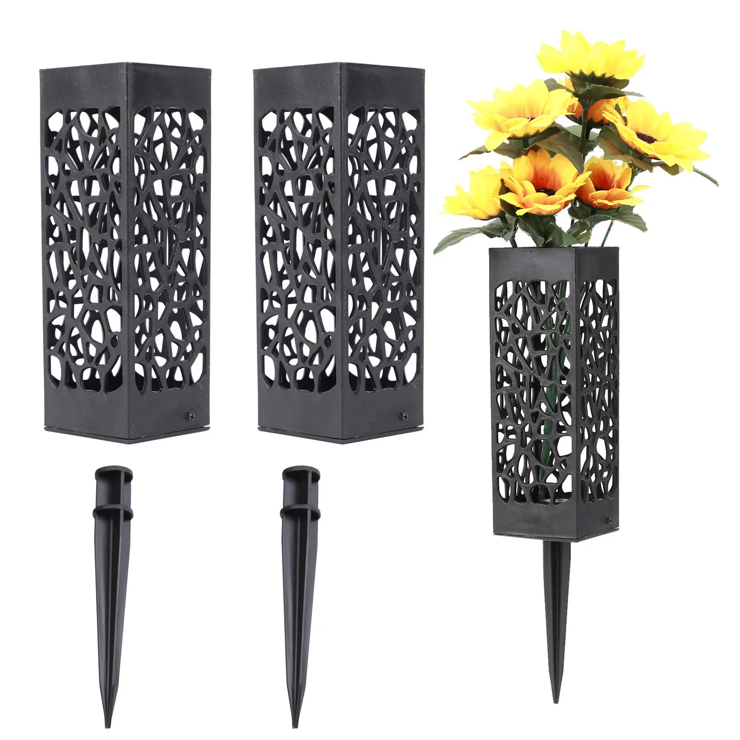 Grave Vase Graveyard Flower Holder Cones for Gravesite Memorial Floral Marker for Outdoor Home Garden Supplies