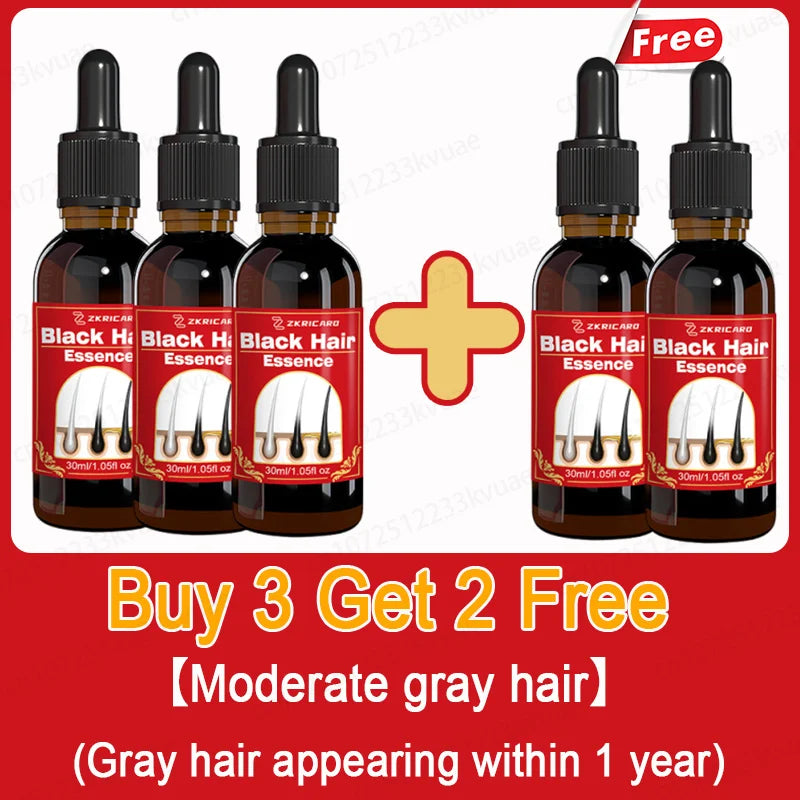Quickly turn white hair black, the effect is visible