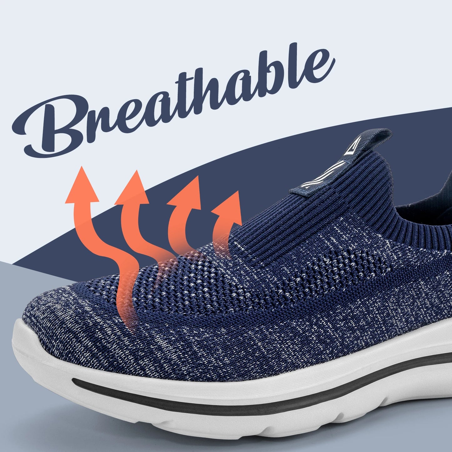 Knit Casual Walking Shoes for Men Slip On Sneakers Non-Slip Lightweight Breathable Sneaker Mesh Outdoor Travel Work Shoes 1239
