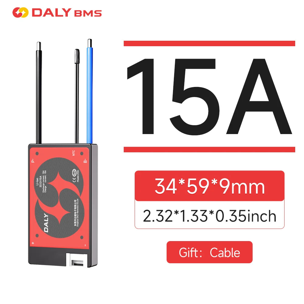 DALY BMS 10S 36V Li-ion BMS with NTC 7S 24V 13S 48V for 3.7V Power Battery 18650 3.2V Lifepo4 4S 12V 8S 24V E-bike BMS