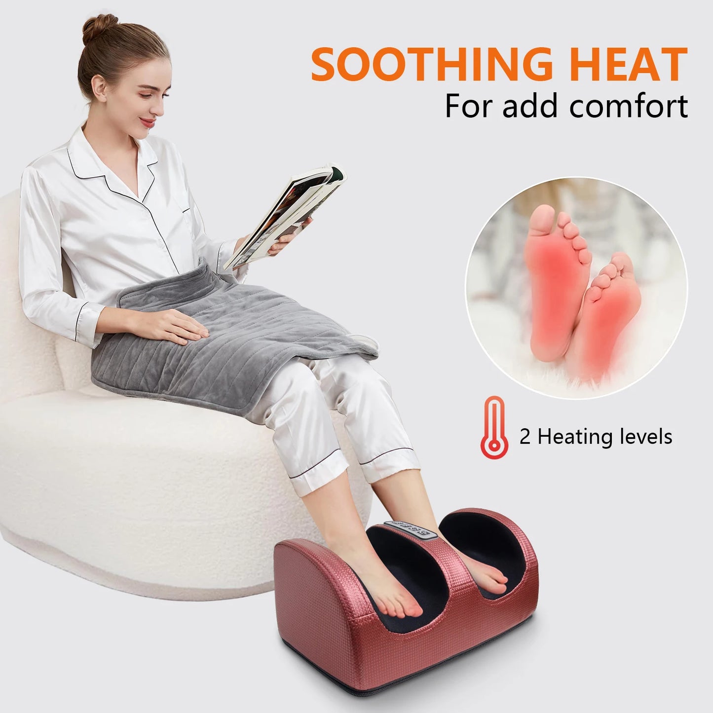 Electric Foot Massager Machine with Heating for Home Relaxation