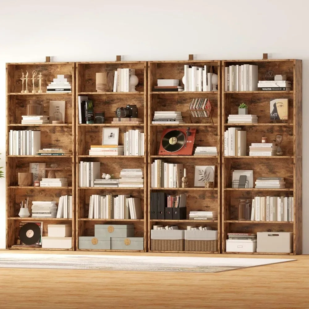 Bookshelves and Bookcases Set of 2 Floor Standing 6 Tiers Display Storage Shelves 70 in Tall Bookcase Home Decor Furniture