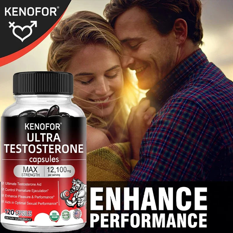 Men's Fitness Enhancer - Supports Improved Efficiency, Speed, Strength, Fatigue Relief, Increased Muscle Mass, 120 Capsules