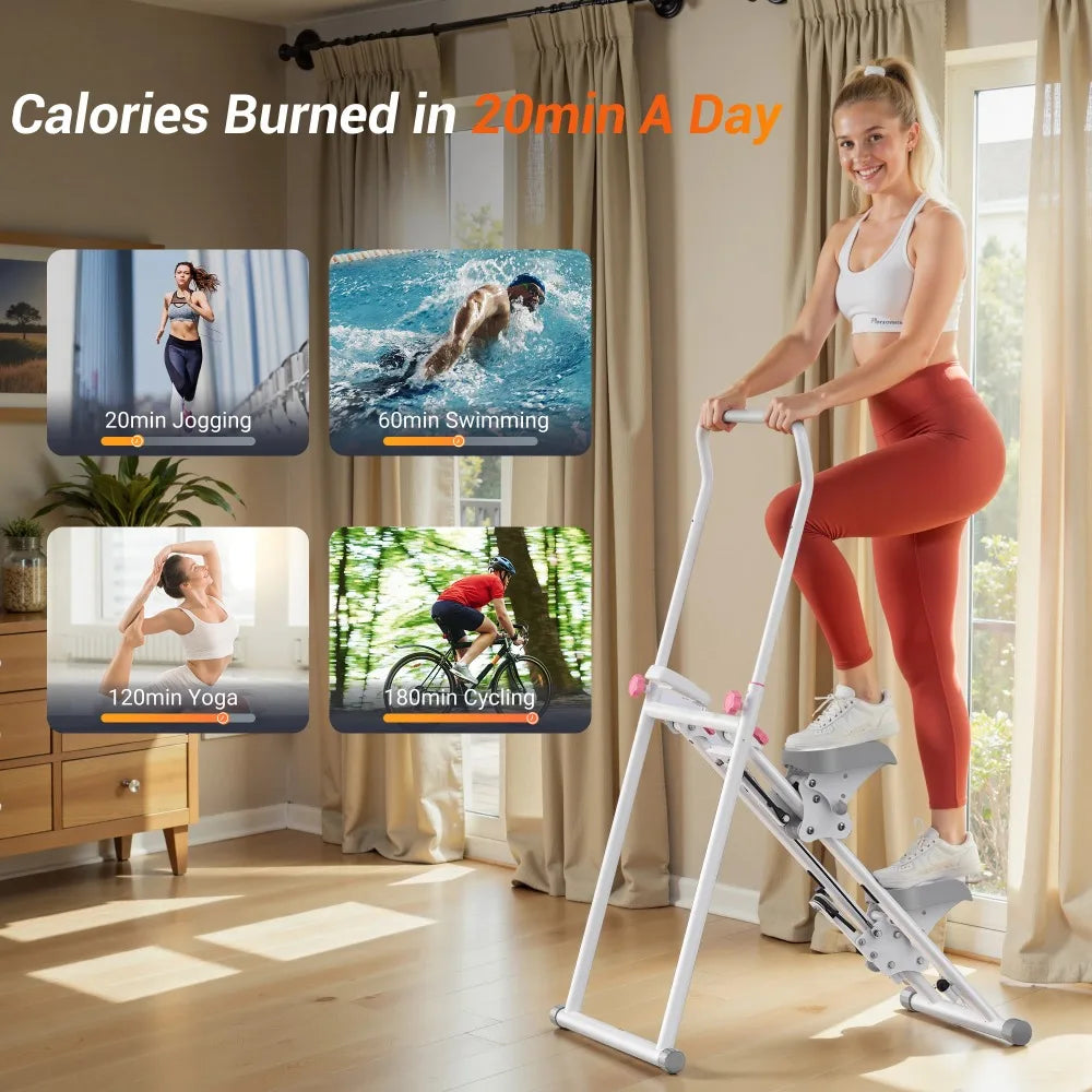 New Version Elite Stair Stepper for Home Gym Exercise Vertical Climber Machine Full-Body Workout Compact Folding Cardio Stepper