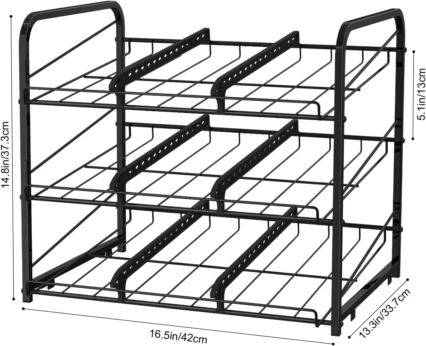 Stackable 2-piece can dispenser in the pantry, small space storage rack can hold up to 36 cans