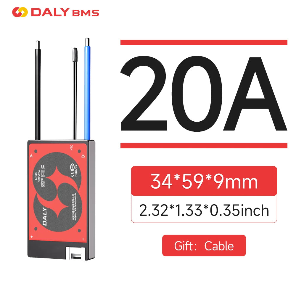 DALY BMS 10S 36V Li-ion BMS with NTC 7S 24V 13S 48V for 3.7V Power Battery 18650 3.2V Lifepo4 4S 12V 8S 24V E-bike BMS