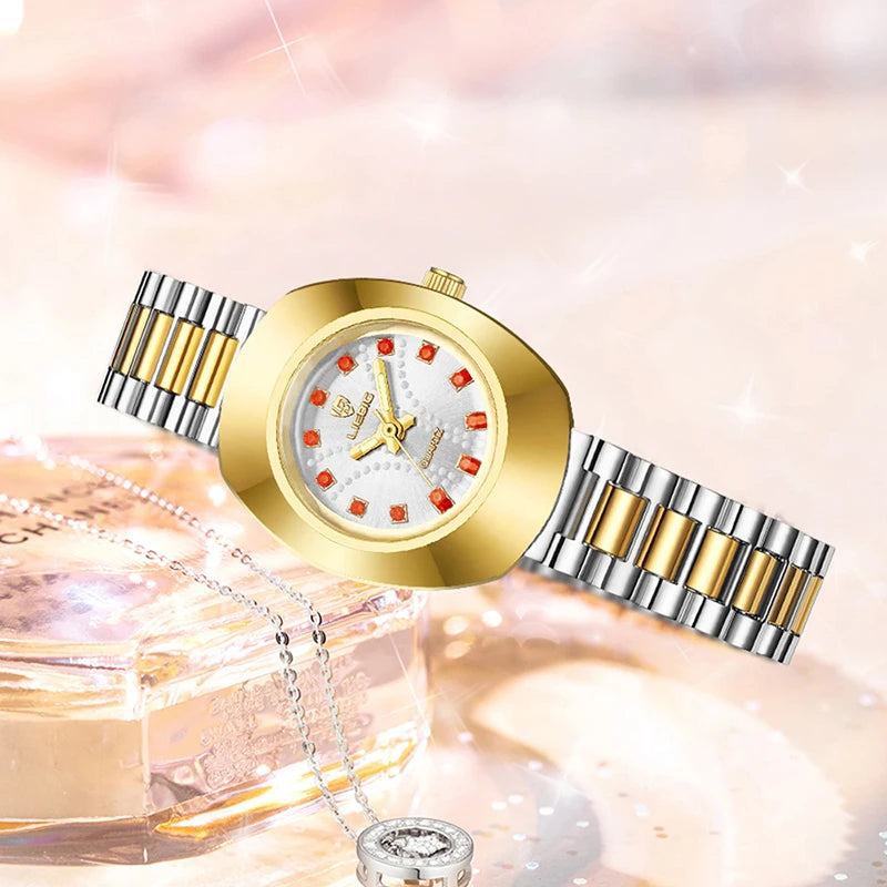 LIEBIG Fashion Original Luxury Watch For Women Quartz Wristwatch Top Brand Ladies Waterproof Clock Stainless Steel Strip Watches