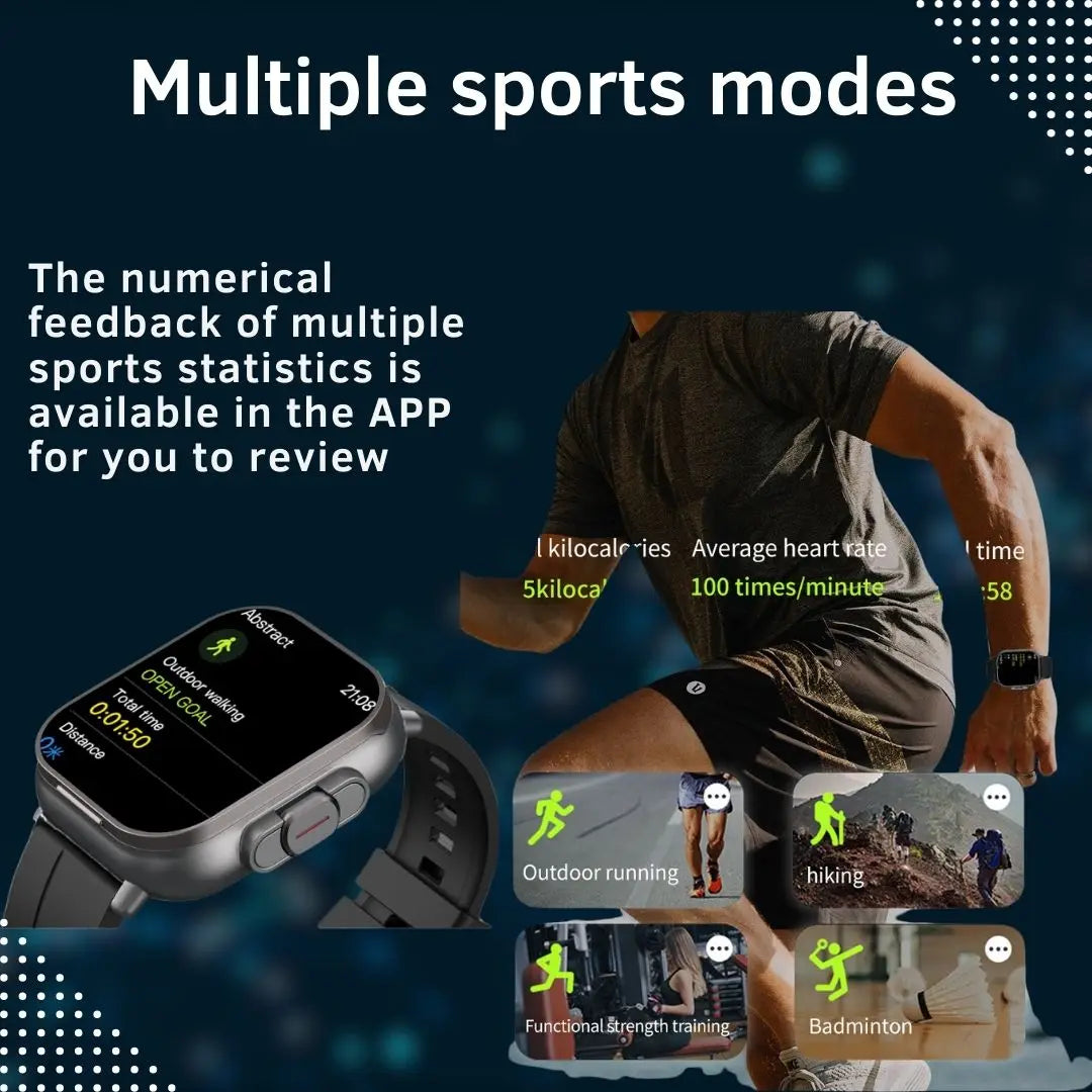 D8 2-In-1 Smartwatch And Earbuds NFC Music Control Sleep Monitor Fitness Tracker For iPhone Android