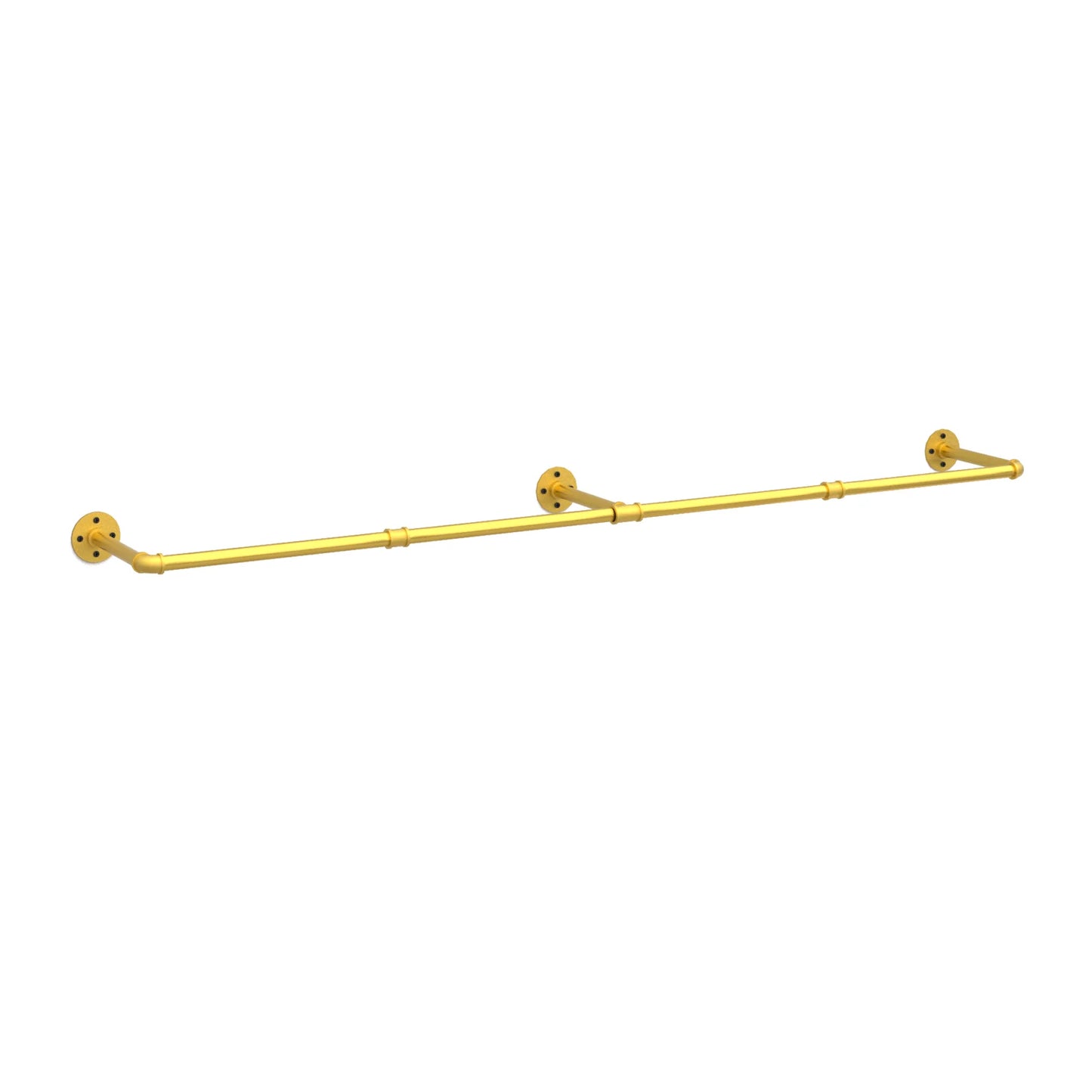 Wall Mounted 180cm Industrial Pipe Clothes Hanging Rail Rod Garment Rack Detachable
