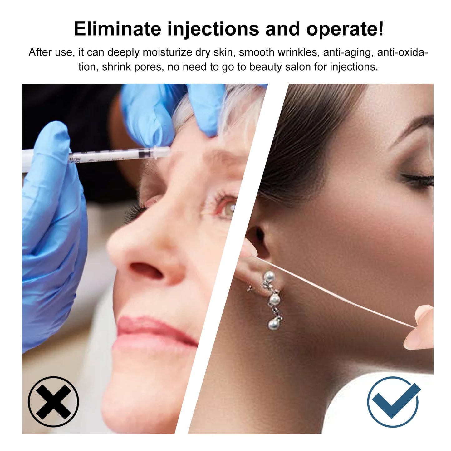 60 Protein Line No Needle Silk Fibroin Line Essence Collagen Thread Facial Lift Anti Aging Hyaluronic Tightening Skin Care