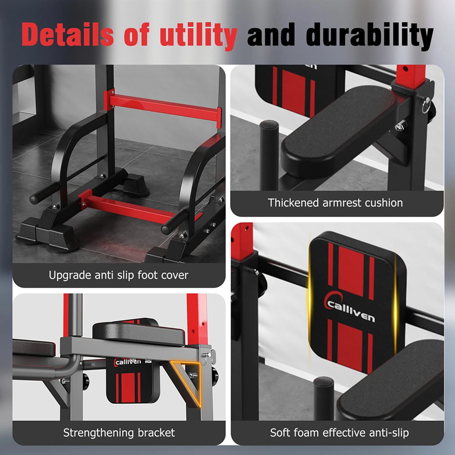 New adjustable-height upward and downward training platform, multi-functional home strength training fitness station
