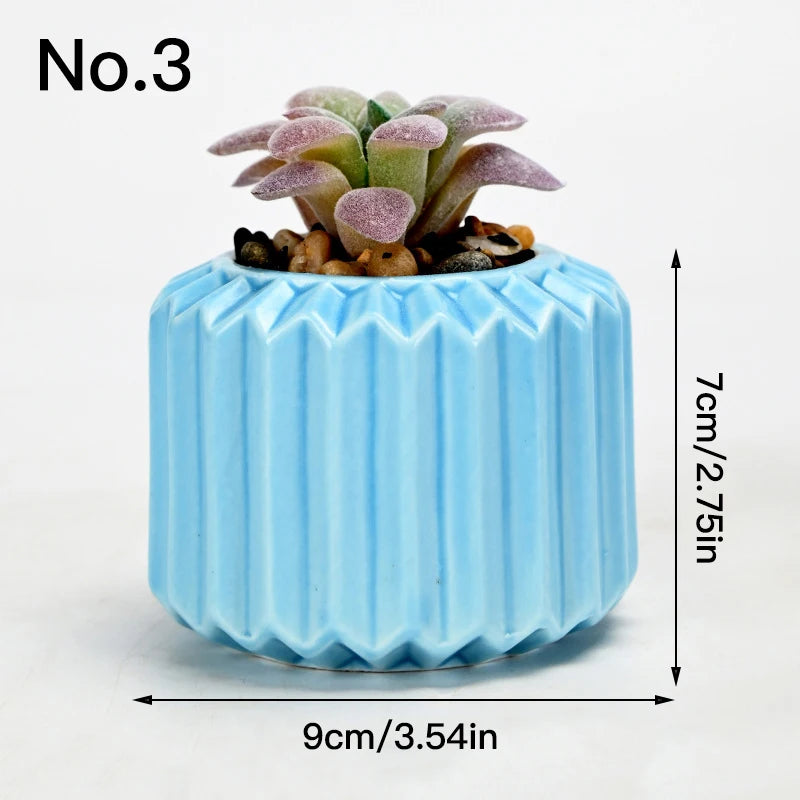Simple Ceramic Flower Pot Succulent Pot Planter Home Decor Desktop Ornaments Garden Supplies Bonsai Plant Pot