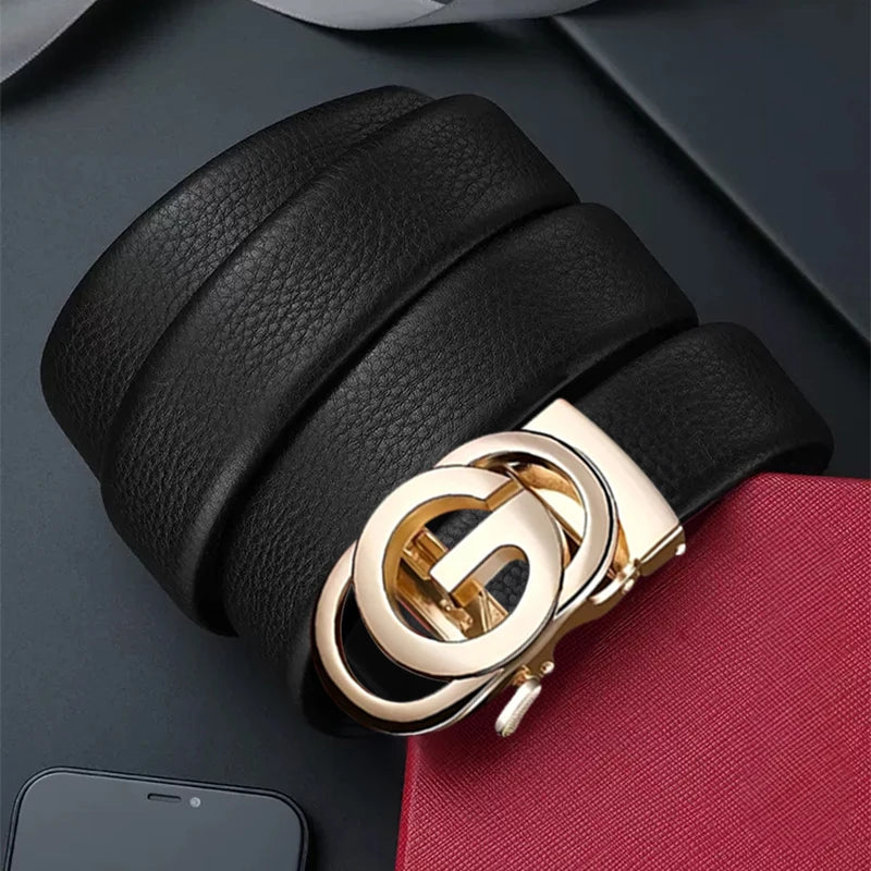 JIFANPAUL brand men high quality genuine leather belt luxury belts cowskin fashion Strap male Jeans for man Without gift box