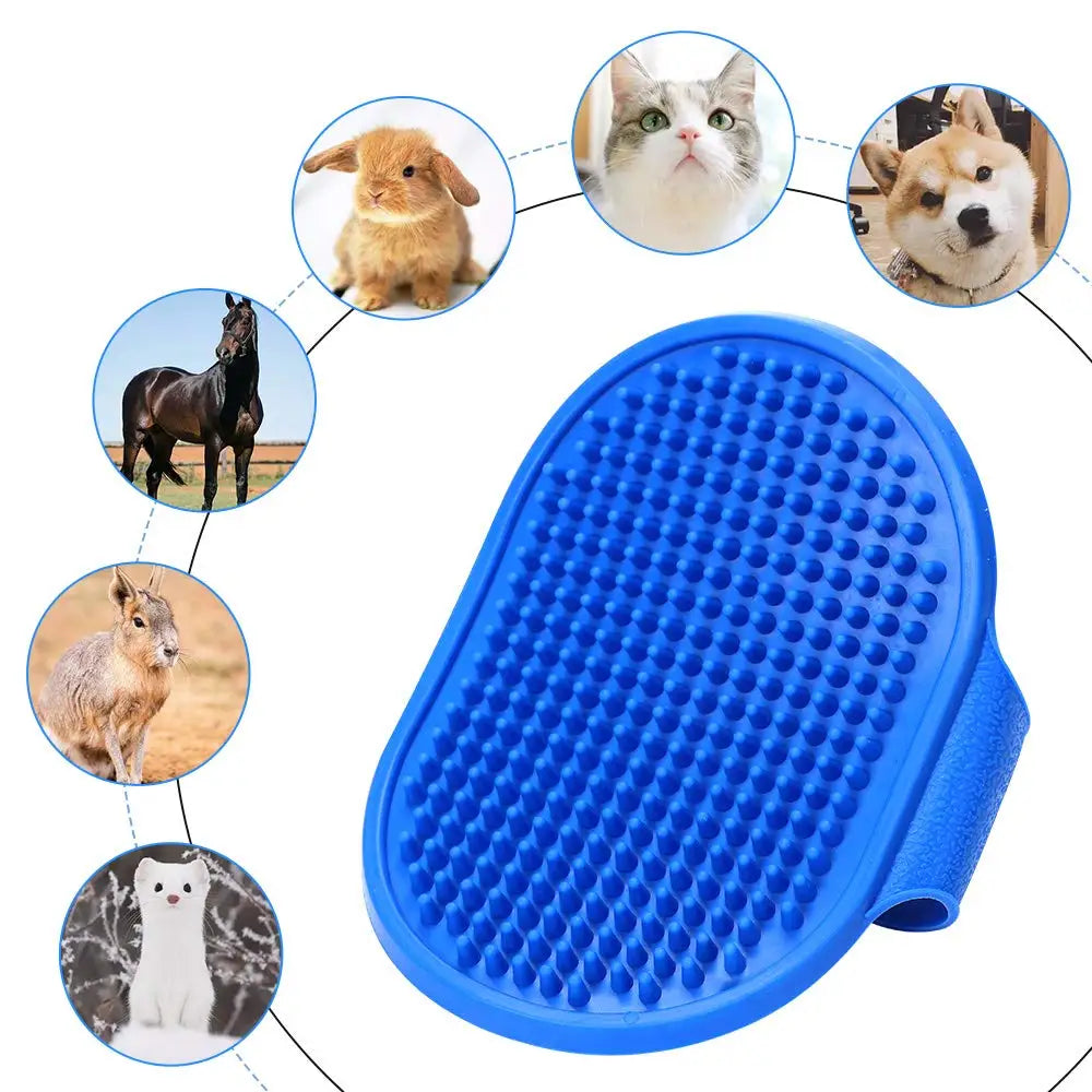 Dog Brush | Pet Shedding Shampoo Brush for Long & Short Hair | Grooming Rubber Comb for Cat & Dog | Adjustable Handle (2 Pcs)