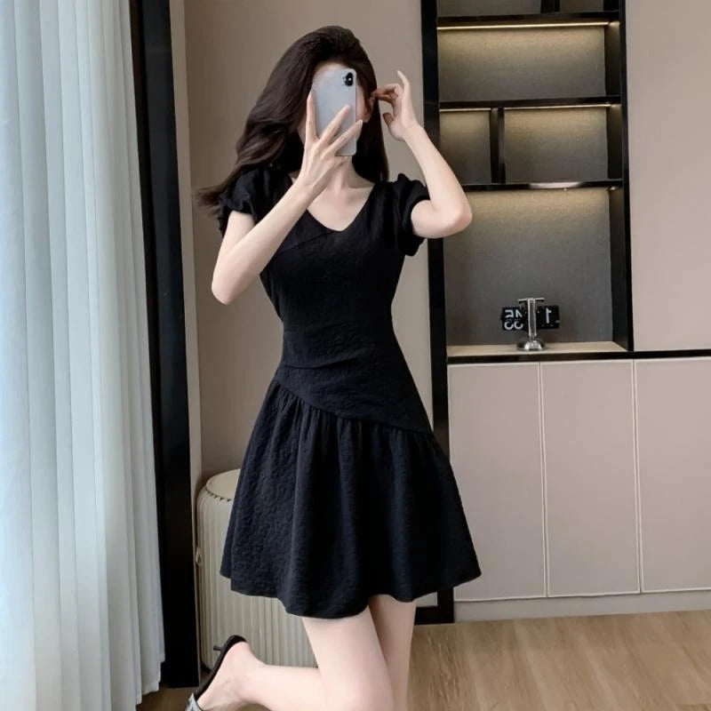 Woman Dress Short Sleeve Cheap Dresses for Women Casual Aesthetic Korean Style Designer Elegant Luxury Outfits Trendy Curvy Hot