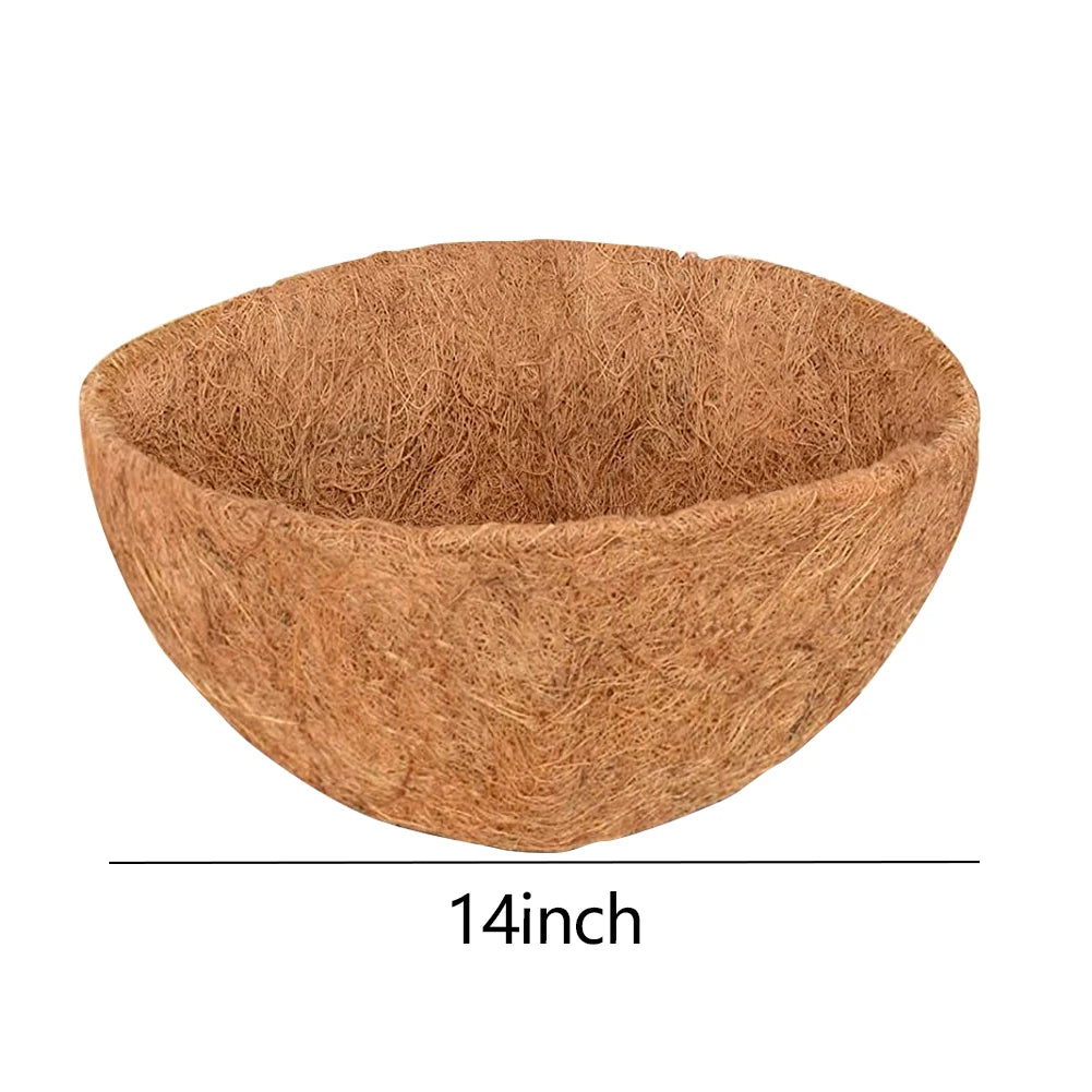 100% Natural Coconut Fiber Liners Thick Coconut Liners for Planters Round Hanging Basket Liners Replacement Liners for Garden