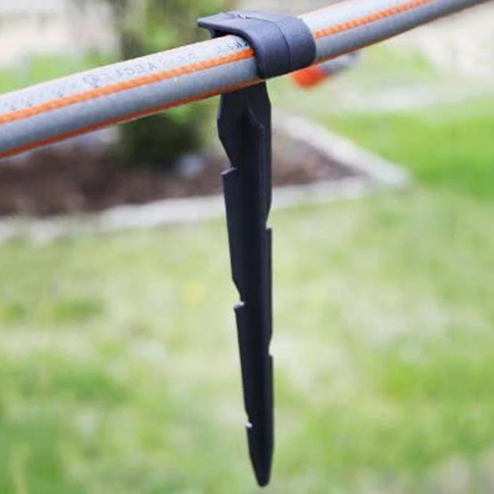 50pcs Hose Plug 16mm Fixed Stakes for PE Irrigation Tubing Sprinkler Holder Support Pipe for Lawn Garden Flower Pot Greenhouse