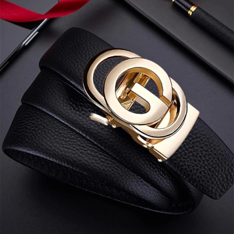JIFANPAUL brand men high quality genuine leather belt luxury belts cowskin fashion Strap male Jeans for man Without gift box