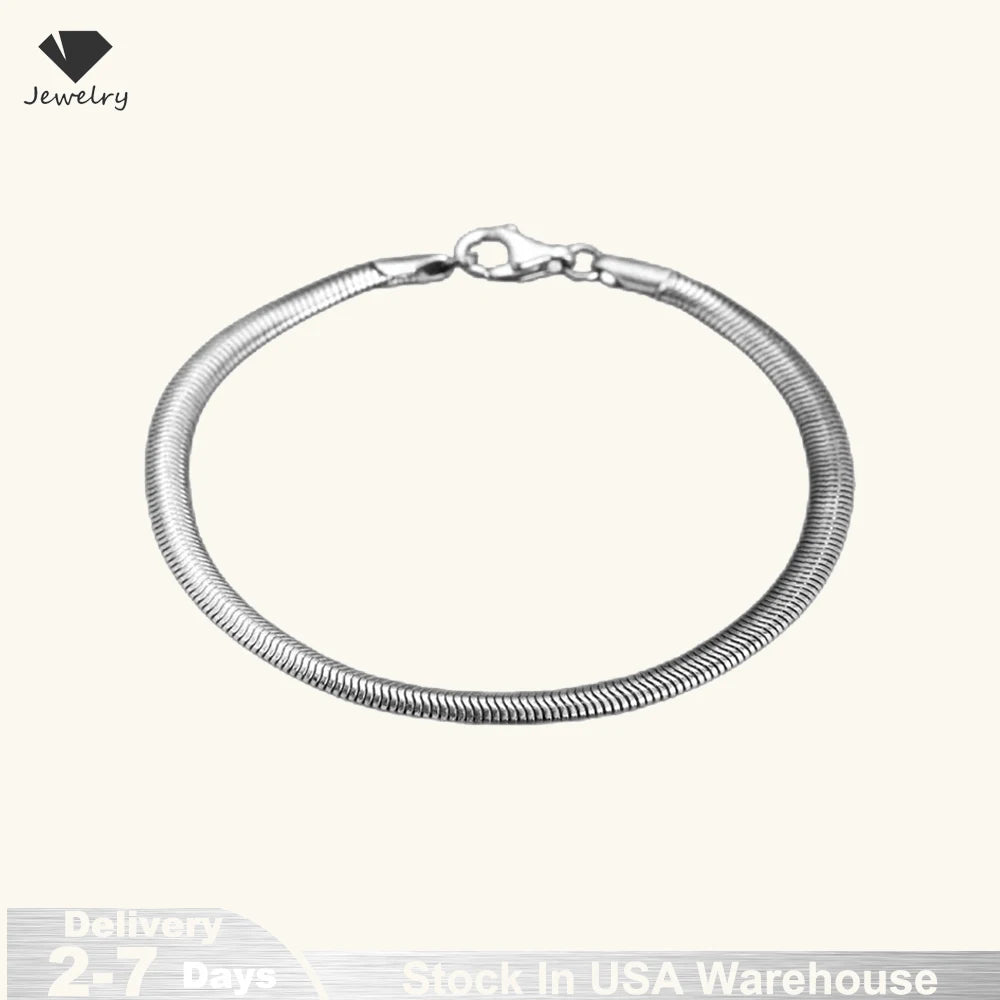 Snake Chain Bracelet For Women 925 sterling silver Men Classic Gold Charm Bracelets Jewellery Wholesale Stock in USA