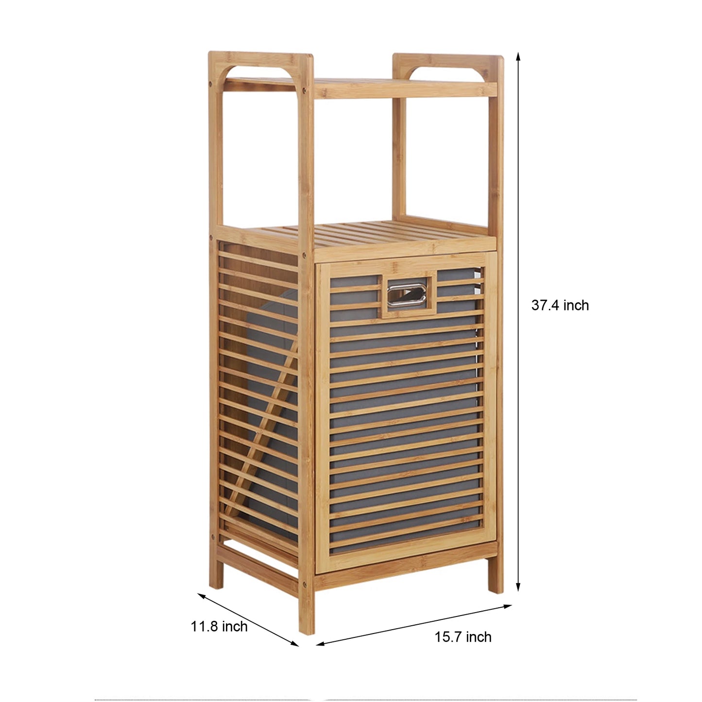 Bamboo Laundry Basket For Household Goods/Simple Storage On Laundry Shelves