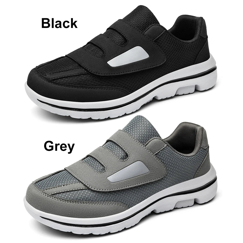 Diabetic Shoes Wide Walking Shoes with Adjustable Closure Lightweight Edema Sneakers Non-Slip Hook and Loop Sneakers for Elderly