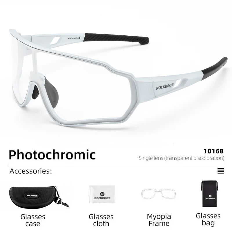 Rockbros Photochromic Cycling Glasses for Men and Women Sports