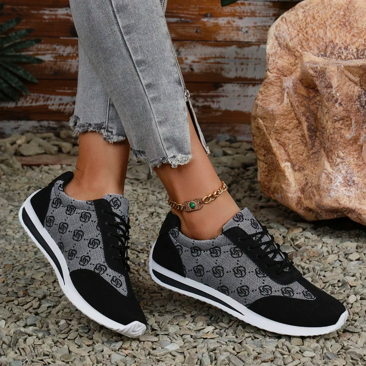 Women’s Breathable Cross Strap Sneakers for Spring and Summer