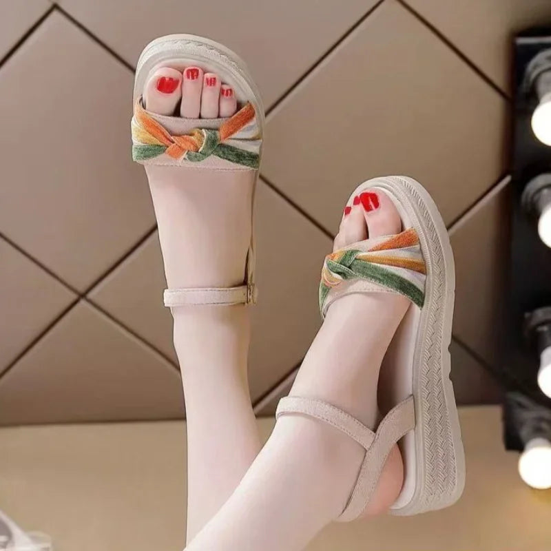Luxury Open Toe Platform Sandals for Women Summer 2025