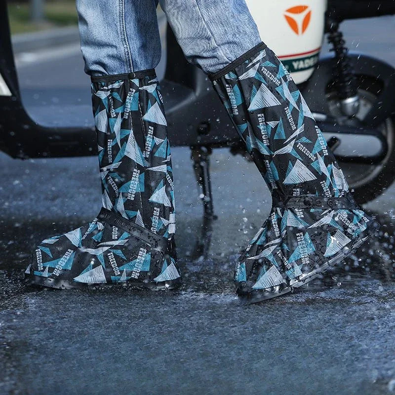 Male Shoes High Light Weight Galoshes Big Size Covers Men's Rain Boots Long Farming Graffiti Mud Original Rubber Wear-resistant