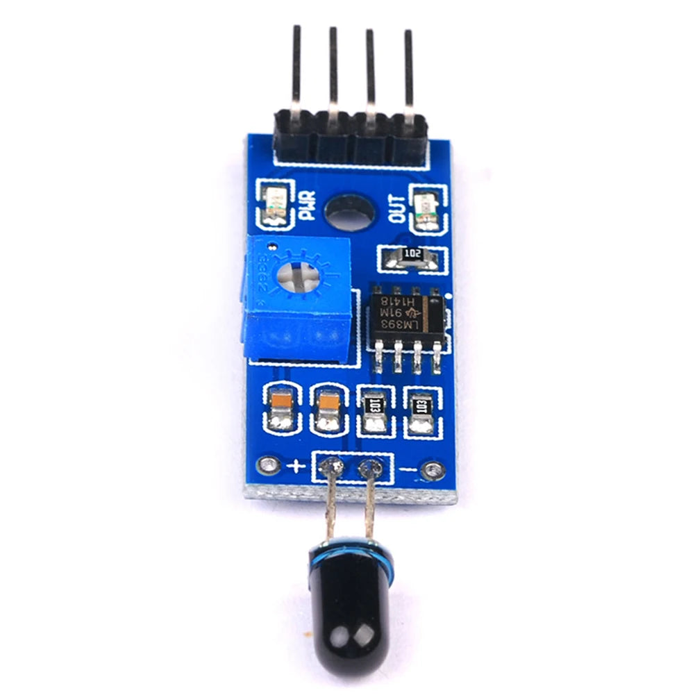 4 Pin Fire Detector Infrared Receiver Module Sensitivity Adjustable Fire Source Detection Module Accessories for Arduino DIY Kit