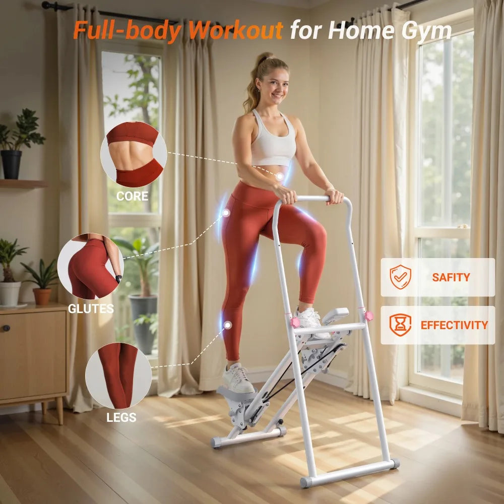 New Version Elite Stair Stepper for Home Gym Exercise Vertical Climber Machine Full-Body Workout Compact Folding Cardio Stepper