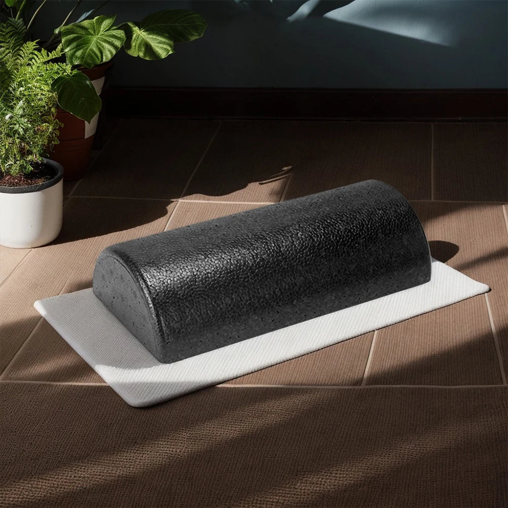 Half-Round Yoga Roller Massage Roller High Density Semi-Circular Foam Roller Multi-Function Back Stretcher for Yoga Fitness