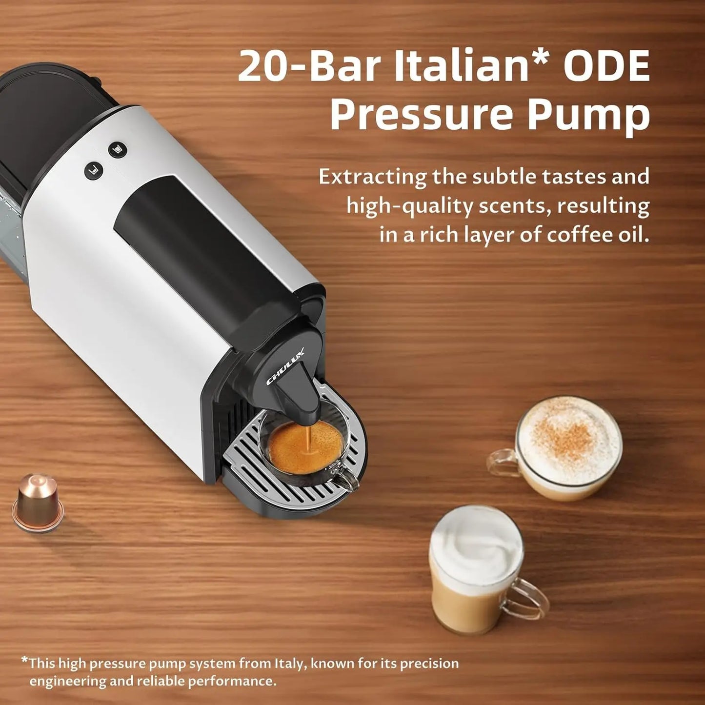 Pro Espresso Machine, Mini Espresso Machine for Nespresso Original Capsules, Single Serve Coffee Machine for Home Espresso & Lun