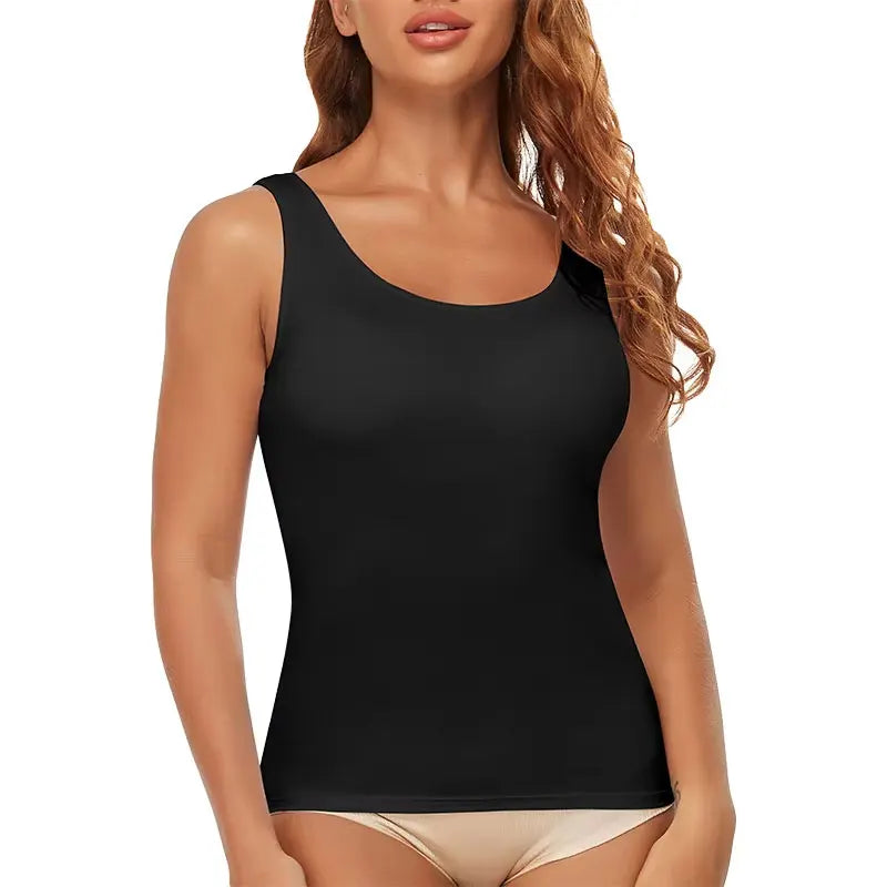 Fitness Workout Running Shirts Compression Camisole Shapewear Tank Top for Women with Built in Bra Women's Padded Sports Bra