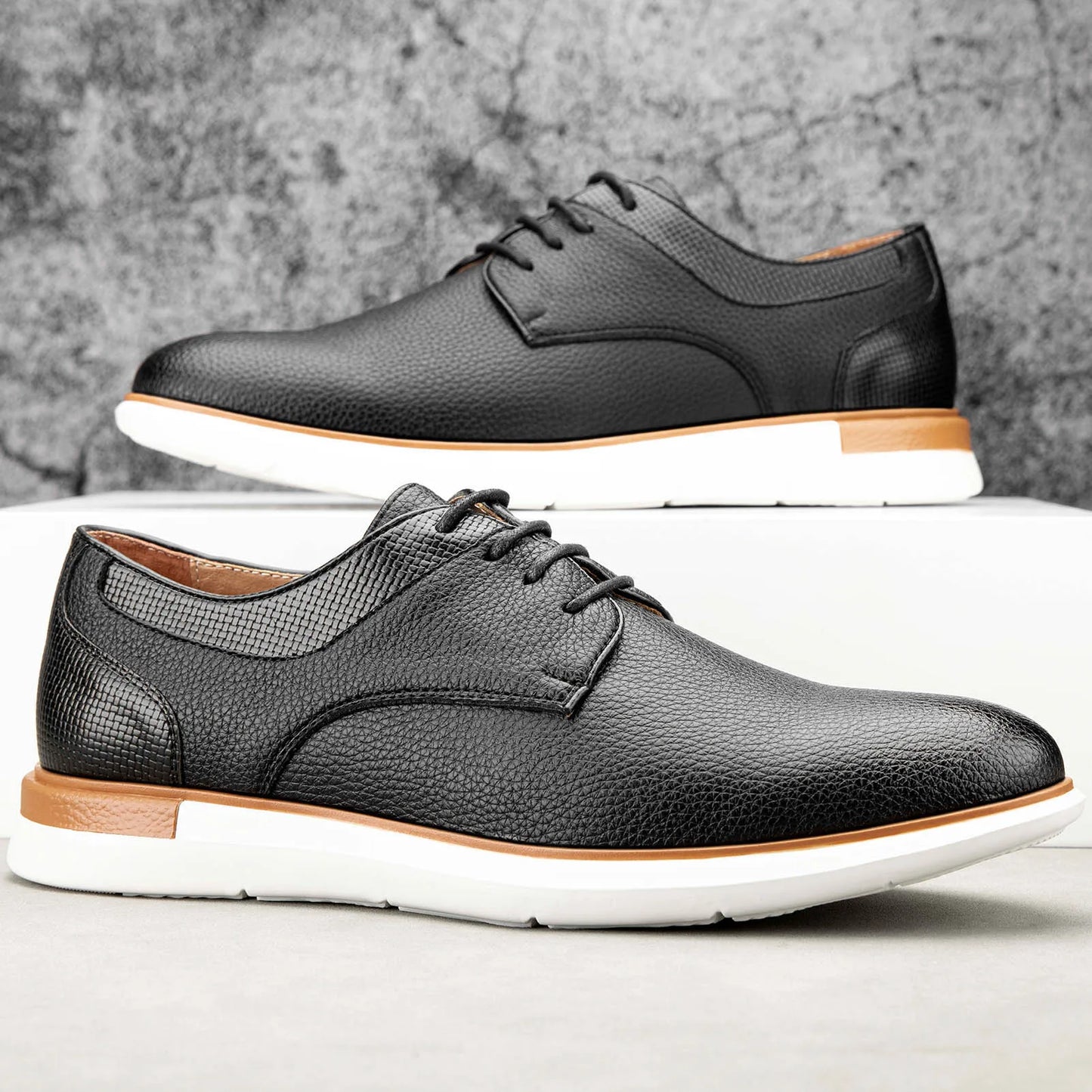 Mens White Soled Oxfords Shoes Casual Dress Shoes Fashion lace up
