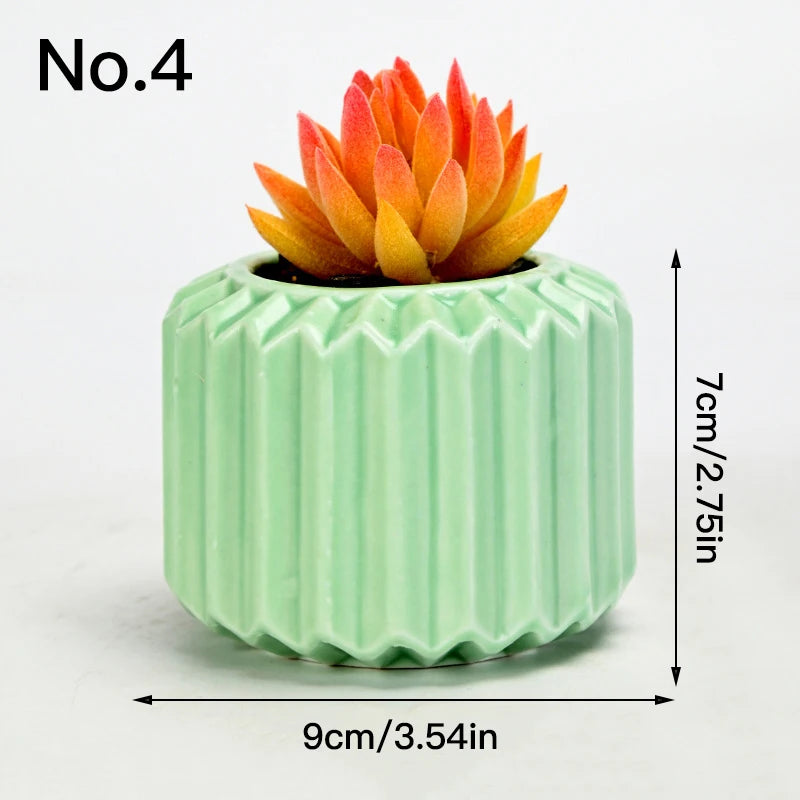Simple Ceramic Flower Pot Succulent Pot Planter Home Decor Desktop Ornaments Garden Supplies Bonsai Plant Pot