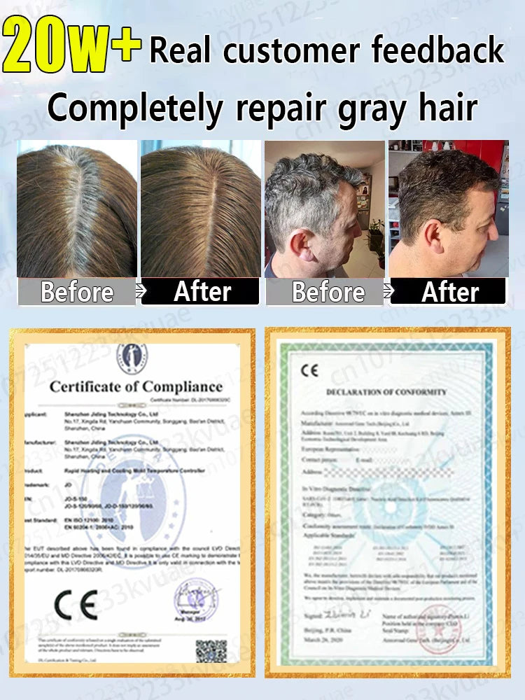 Quickly turn white hair black, the effect is visible