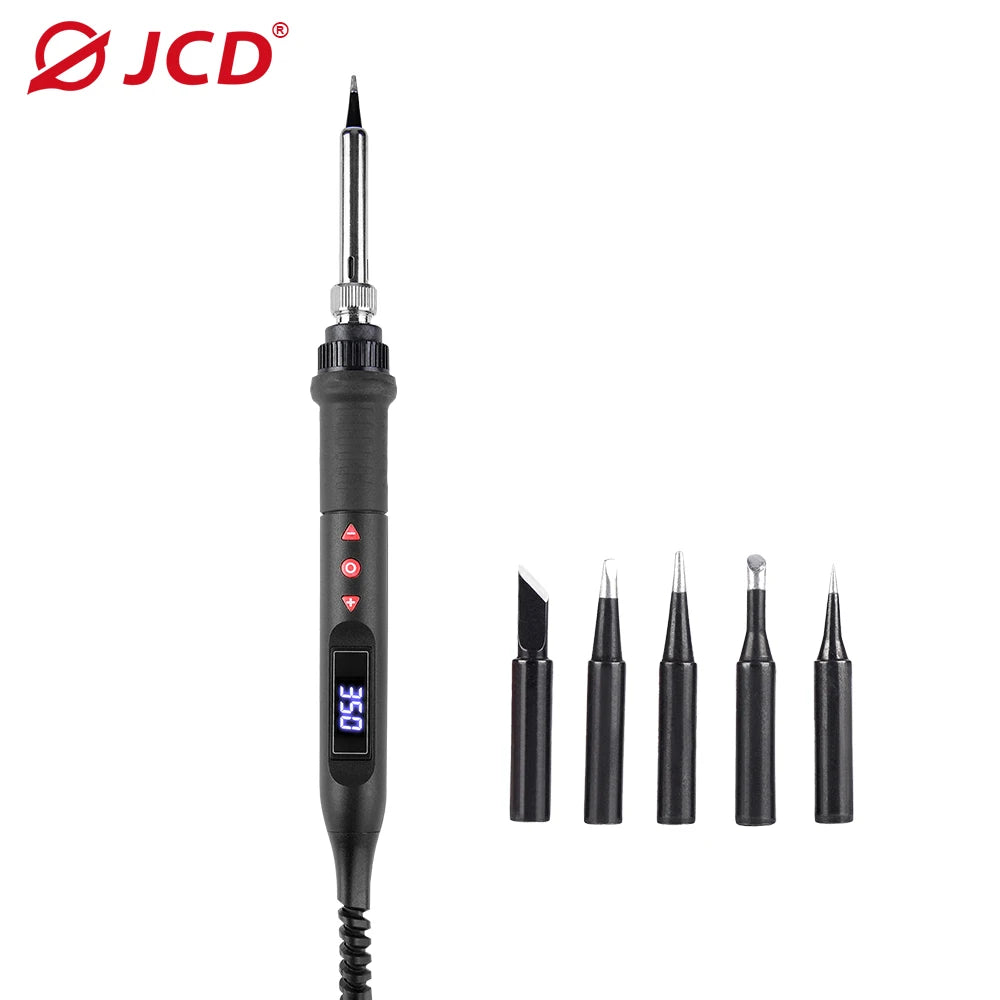 JCD Soldering Iron Kit 80W LCD Digital Display Adjustable Temperature With Switch Portable iron 220V/110V Welding Tools 908U