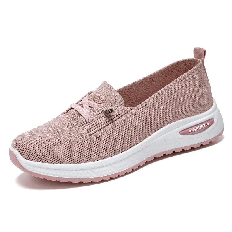 Women's Casual Sneakers Pink Chunky Sole Breathable Shoes 2025