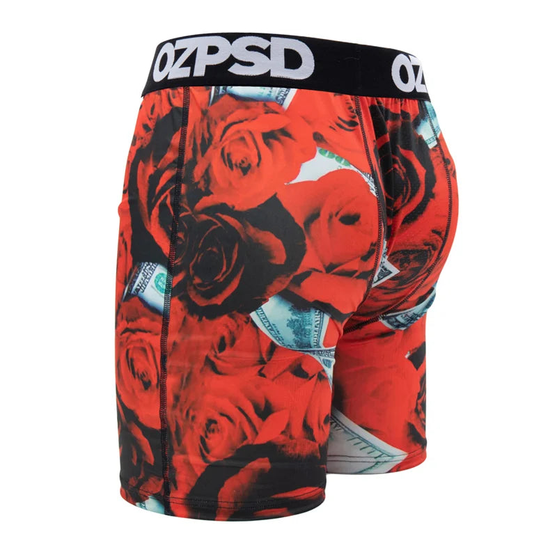 5Pcs Men Sexy Underwear Boxers Breathable Summer Men's Panties Fashion Print Underpants Male Plus Size L-XXL Man Boxers Trunks