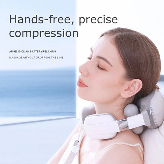 2025 New Upgraded Neck and Shoulder Massager, Multi-Position Hot Compress Shawl Massager, Imitating Acupressure Kneading, Deep Relaxation Trapezius Muscles, Relieving Pain, Suitable for Waist, Arms and Legs,