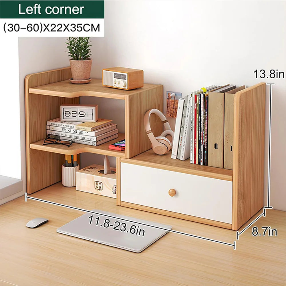 Desk Bookshelf Desktop Shelving Desk Storage Shelf Dormitory Good Learning Desk Multi-layer Small Layer Shelf Layered Shelf
