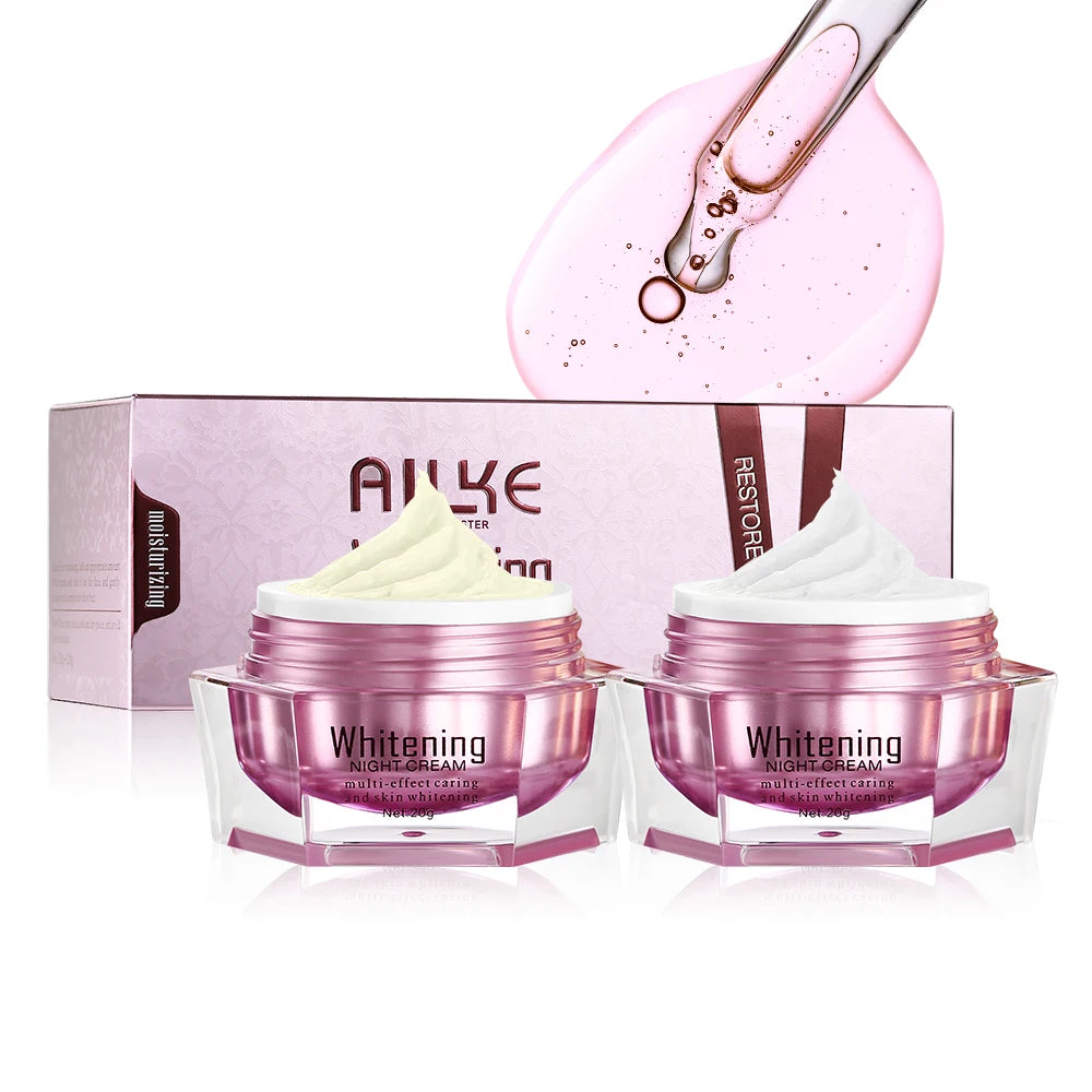 AILKE Face Cream With Hyaluronic Acid, Whitening Moisturizing Lifting Anti-aging, Women Sleeping Dry Korean Bleaching Skin Care